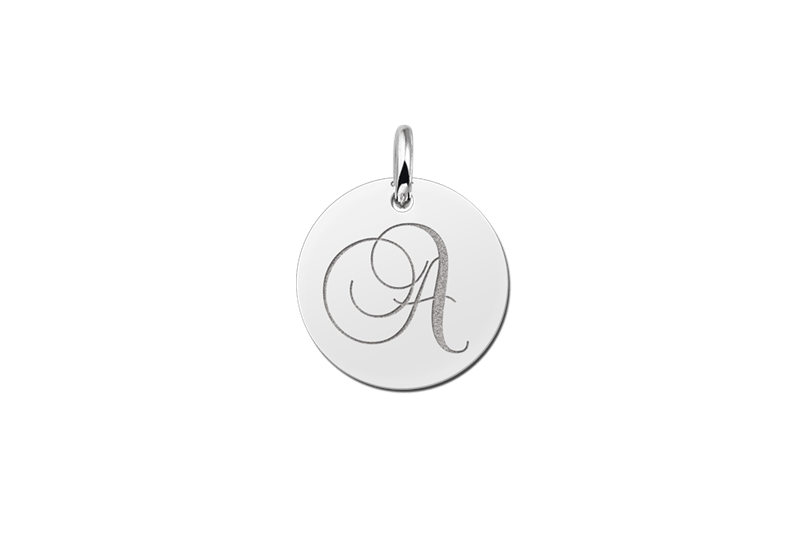 Letter ketting rond sierletter zilver - Afbeelding 2
