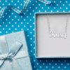 Zilveren kinder naamketting model Kristy Gepersonaliseerd met gratis cadeau doos