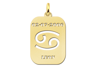 Gouden Hanger met naam Kreeft