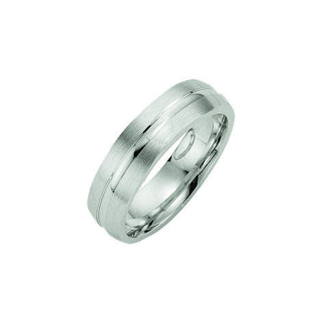 TekstRing Zilver Voor Heren Hoogglans Lijn 6mm Model Bern vriendschapsringen