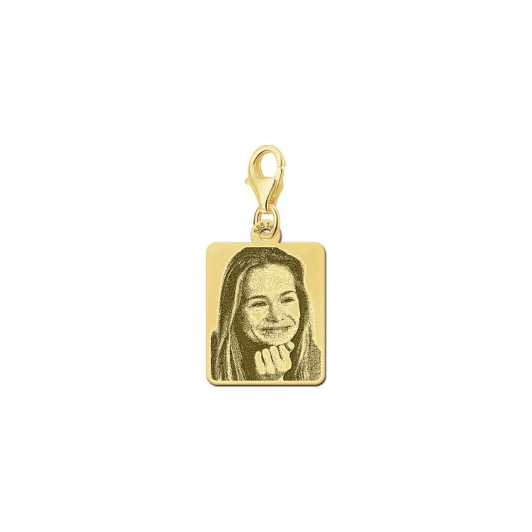 Bedel goud met fotogravure gegraveerd