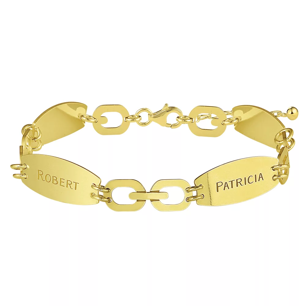 Gouden armband schakels ovaal