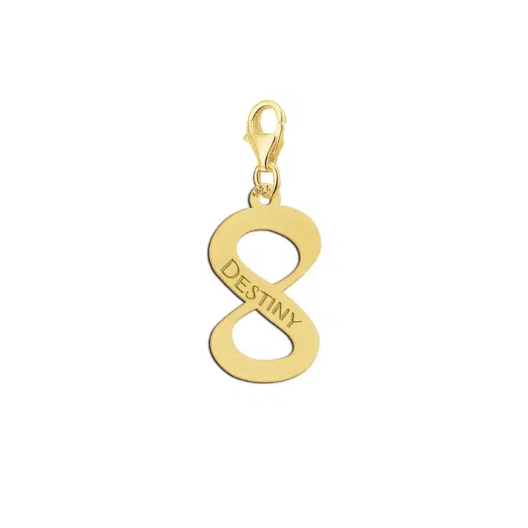 Gouden Infinity Bedel Met Naam