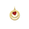Gouden ketting met swarovski steen in hartvorm