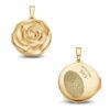 Gouden medaillon van een Roosvorm - Vingerafdruk Sieraden