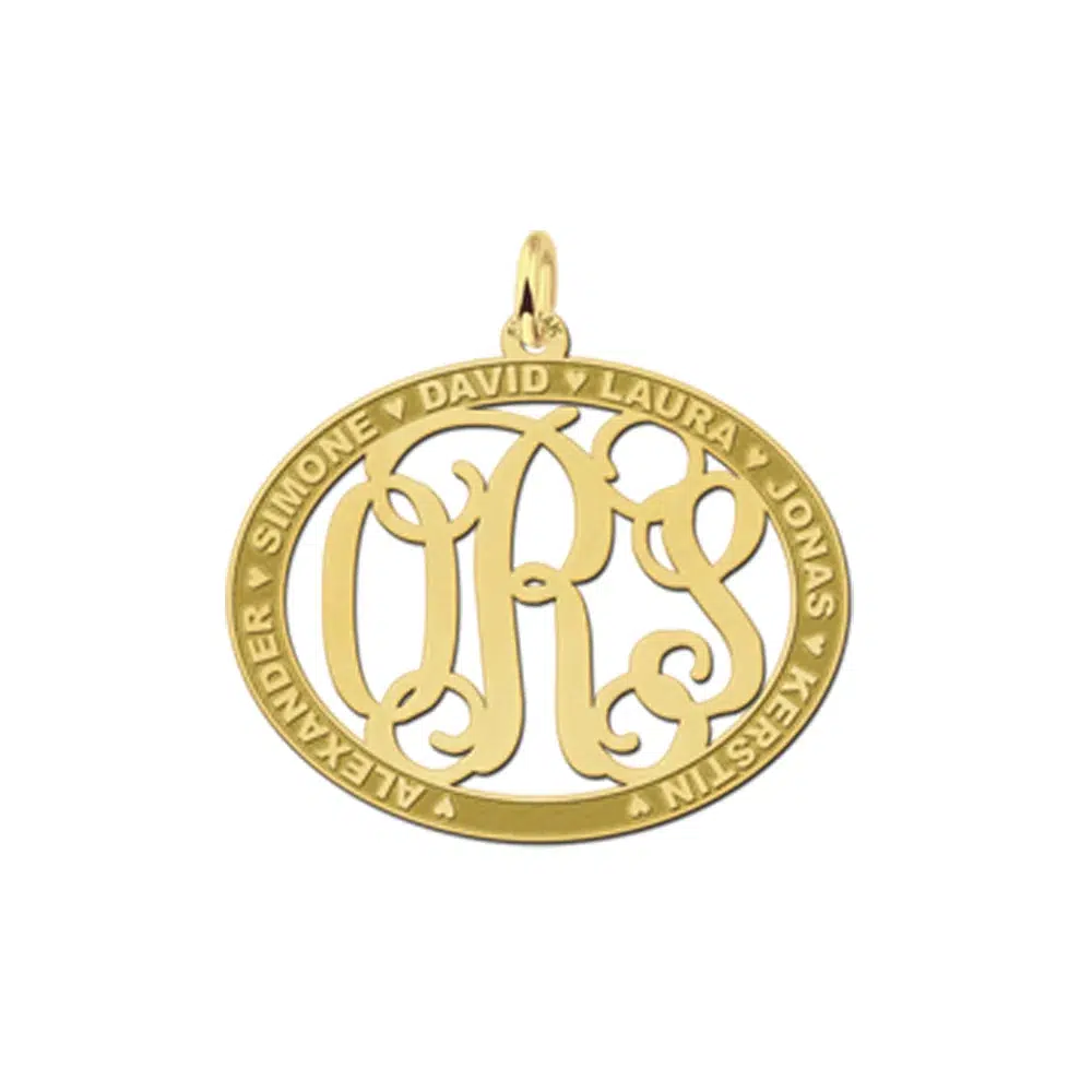 Initialen hanger met namen
