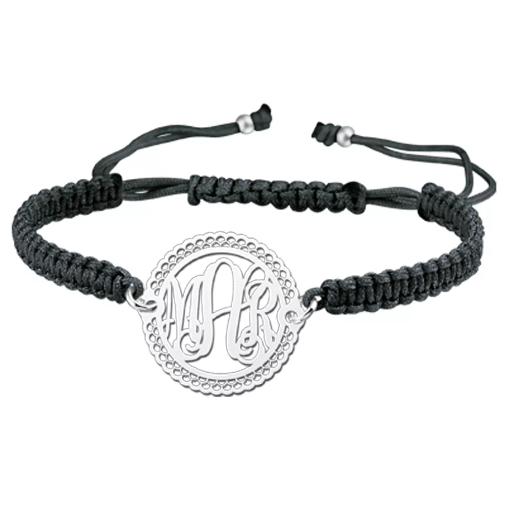 Gegraveerde Monogram initiaal armband