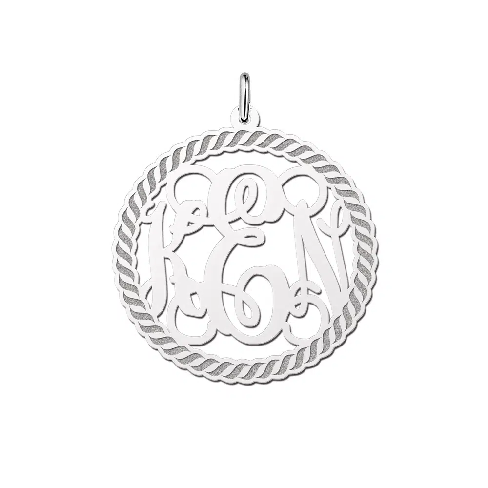 Monogram initiaal hanger druppel