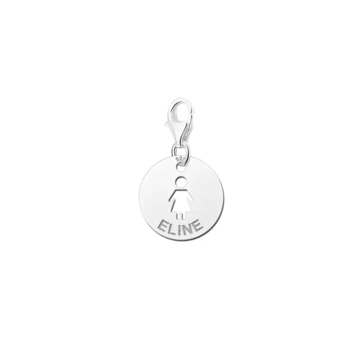 Naambedel zilver baby meisje - Names4ever