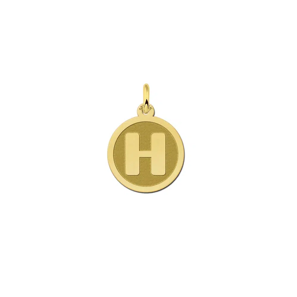 Ronde letter ketting goud gravure