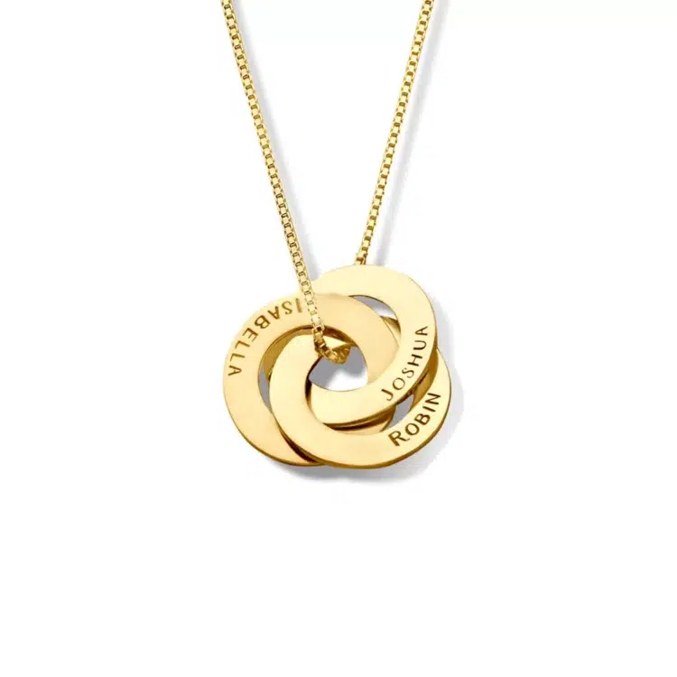 Russische cirkels ketting van goud