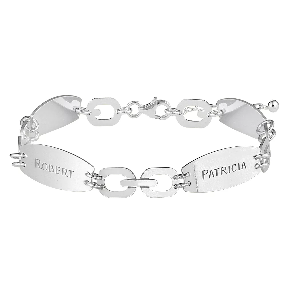 Zilveren armband schakels ovaal