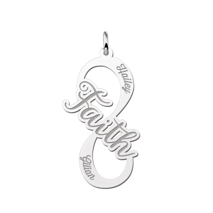 Zilveren infinity hanger faith