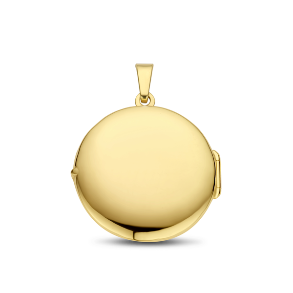 Gouden Medaillon rondje met gravure - Names4ever